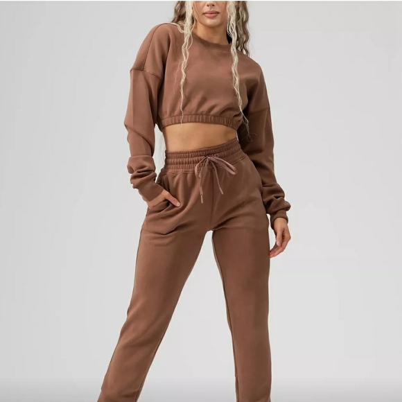 BuffBunny Luxe Jogger Pants Cocoa-Size M - Picture 1 of 7